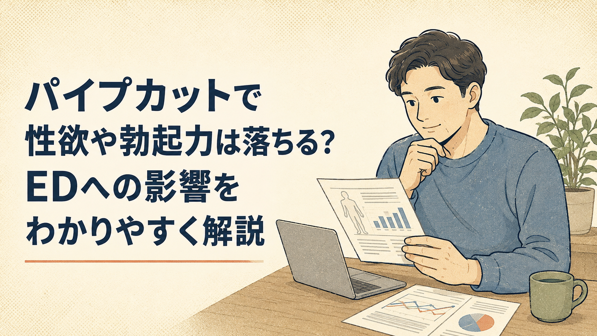 パイプカット後の性欲や勃起力とEDへの影響について医学研究を確認する男性
