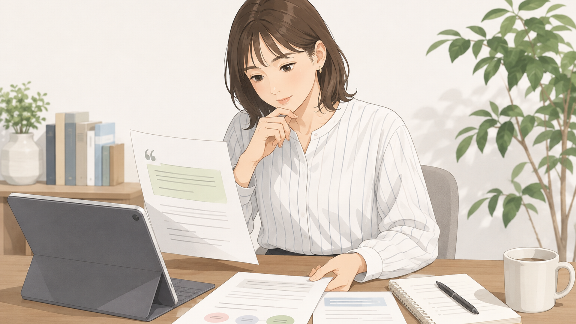 「がんばれして」のセリフの意味を資料で確認する人物